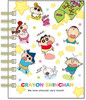 T's Factory Mini Ring Notebook with Sticky Notes Crayon Shin-chan Chocobi