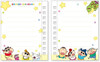 T's Factory Mini Ring Notebook with Sticky Notes Crayon Shin-chan Chocobi
