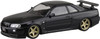 Aoshima The Snap Kit 1/32 R34 Skyline GT-R Custom Wheel (Black Pearl) Plastic Model