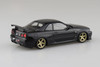 Aoshima The Snap Kit 1/32 R34 Skyline GT-R Custom Wheel (Black Pearl) Plastic Model