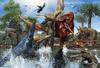 Beverly Jigsaw Puzzle 40-006 Tyrannosaurus Rex VS Mosasaurus (40 L-Pieces)
