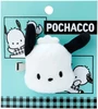 Sanrio Mascot Hair Clip Pochacco (Plaid Pattern)