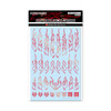 HiQparts Fire Tribal Decals Outline Metallic Red
