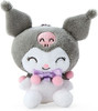 Sanrio Plush Mascot Holder with Badge - Kuromi (Smiling)
