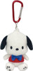 Nakajima Sanrio Mascot Holder with Carabiner Pochacco