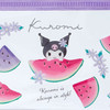Sanrio Clear Pencil Case/Organizer Bag with Zipper - Kuromi (Fruits)