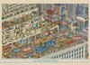 Yanoman 05-1074 Jigsaw Puzzle Hiro Kamigaki Illustration Amusement Park on The Building (500 Pieces)