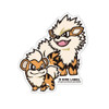 Pokemon Center Original Pokemon Center B-SIDE LABEL BIG Sticker Growlithe & Arcanine