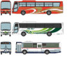 Tomytec The Bus Collection Meitetsu Group Bus Holdings 7 Company Set 7 Bus Set (N scale)