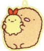 J's Planning Embroidered Cloth Patch Accessories with Clip - Sumikko Gurashi Tonkatsu