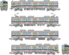 Tomytec Tobu Railway Type 20400 Very Happy Train 4 Cars Set (N scale)