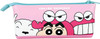 T's Factory Shin-chan Slim Boat-Shaped Pouch - Green & Pink - Buriburizaemon and Waniyama