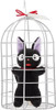 Sun Arrow Studio Ghibli Plush Toy M Kiki's Delivery Service Jiji in the Cage (Standing Pose)
