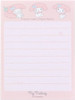 Sanrio Mini Letter Set My Melody (Plushie Design Stationery)