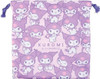 T's Factory Sanrio Flat Drawstring Bag - Kuromi