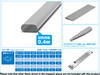 Wave Pla=Materials [Gray] Elongated Round Pipe - 6 x 12 mm 4pcs