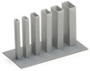 Wave Pla=Materials [Gray] Rectangular Pipe 5 x 10 mm 4pcs