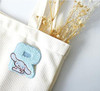 T's Factory Sanrio Mokomoko Initial Embroidery Sticker Cinnamoroll - R