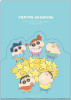 T's Factory Crayon Shin-chan A4 Clear File with Die-Cut Pocket / Lots of Chocobi! (Friends)