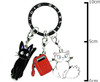 Studio Ghibli Kiki's Delivery Service Triple Key Ring Jiji, Radio and Lily