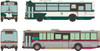 Tomytec The Bus Collection No.33 Mitsubishi Fuso Aero Star Long and Short Edition (12 Buses Randomly Packed) (N scale)