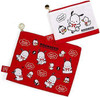  Sanrio Flat Pouch Set Pochacco (2 Pouches) (35th Anniversary Red Ribbon) 