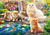  Appleone 500-318 Jigsaw Puzzle Kitten and flower Garden (500 Pieces) 