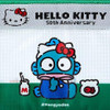  Sanrio Vinyl Flat Pouch Hangyodon (Hello Everyone!) 
