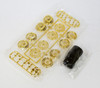 Fujimi TW20 Wire Mesh Gold Narrow Wheel & Tire Set 17 inch 1/24 Scale Kit