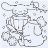  Sanrio Coloring & Sticker Set Blue 