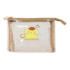  T's Factory Sanrio 3P Clear Mesh Pouch Amaenbo Namida / Pompompurin 