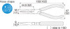 Hozan P-015-150 (P-15-150) LONG NOSE PLIERS WITH SIDE CUTTER