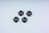  Yokomo ZC-N4FBKA Flanged Nut (Black 4 Pieces) 4mm / Aluminum Serration 