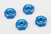  Yokomo ZC-N3APBB Plain Nut (Blue 4 Pieces) 3mm Aluminum 