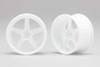  Yokomo RP-6113W6A 5 Spoke Wheels (White) 2 Pieces For Drift Offset 6mm 