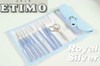 Tulip TLS-001 ETIMO Cushion Grip Crochet Hooks 8 pcs set (Royal Sliver)