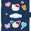  Sanrio Other Binder (Denim Patch) Characters 6-Hole A6 Notebook Size Card Storage Clear 2-Tier Pocket 