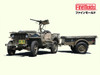  Fine Molds 1/20 US Army 1/4-Ton 4x4 Truck (w/Trailer and Machine Gun) Plastic Model 