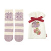  Pokemon Center Original Fluffy Middle Socks & Drawstring Pouch Pokemon Heartwarming Christmas Espurr (23-25cm) / (25-27cm) 