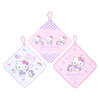  Sanrio Hello Kitty Loop-Equipped Towel 3-Piece Set 