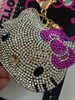 Other Sanrio Glittering Leather Key Holder Kitty PU 