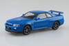  Aoshima The Snap Kit 1/32 Nissan R34 Skyline GT-R Bayside Blue Plastic Model 