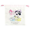  T's Factory Sanrio Flat Drawstring Pouch Hagukko 