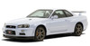  Aoshima The Snap Kit 1/32 Nissan R34 Skyline GT-R White Plastic Model (Released) 