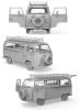  Platz 1/35 1967 One Box Car Bus Type Plastic Model 