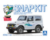 Aoshima RakuPla Snap Kit No.18-SW Suzuki JA11 Jimny (Superior White) Plastic Model