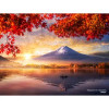 Yanoman Jigsaw Puzzle Petit Pulier Clear Autumn Leaves and Lakeside of Mount Fuji (150 Pcs.)