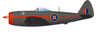 Platz 1/144 WW II Royal Air Force Fighter Thunderbolt Mk II Bubble Top (2 Plane Set) Plastic Model