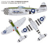 Platz 1/144 P-47D Thunderbolt Bubble Top Eaglestone (2 Planes Set) Plastic Model