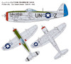 Platz 1/144 P-47D Thunderbolt Bubble Top Eaglestone (2 Planes Set) Plastic Model